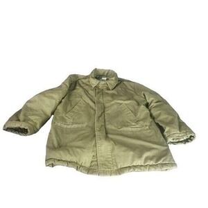 Vintage B34 Military Coat Men Large US Army Green Insulated Heavy Winter Surplus